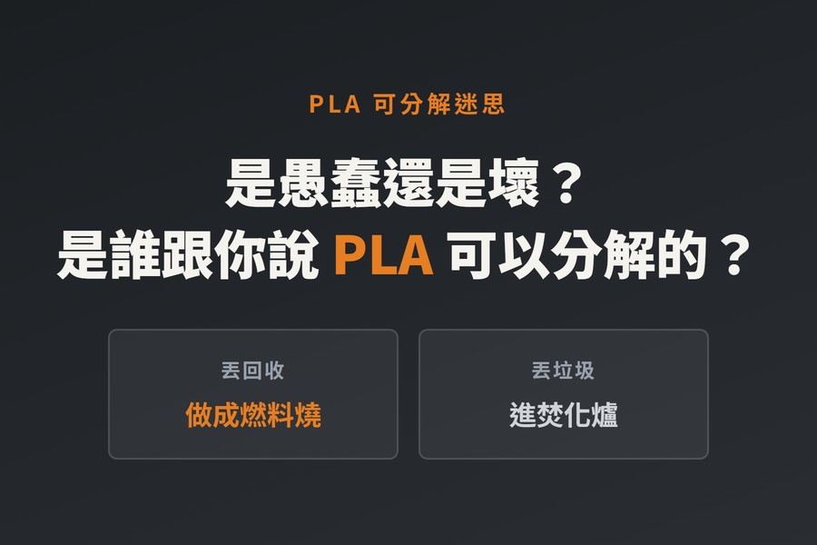 PLA,聚乳酸,可分解塑膠,生物可分解,工業堆肥,PLA回收,環保迷思,材料選擇